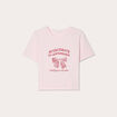 T-shirt cropped rose clair femme