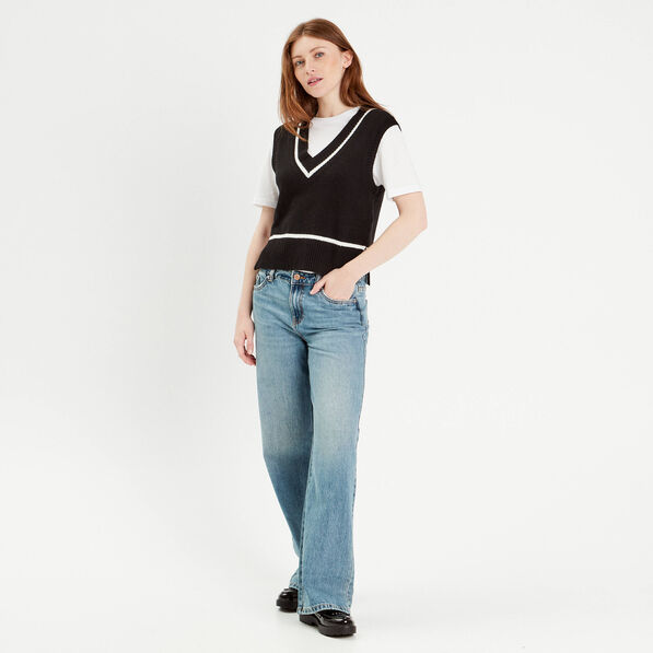 pull sans manches noir femme Pull sans manches noir femme