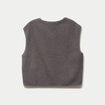 Gilet sans manches effet polaire gris fonc&eacute; femme