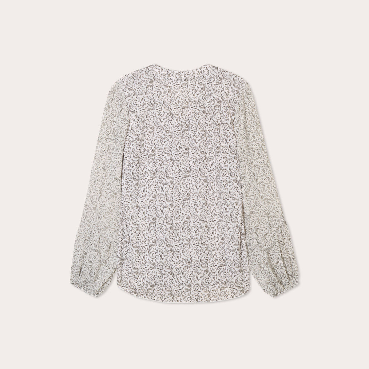 Blouse manches longues vert kaki femme