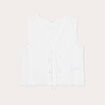 Blouse sans manches brodée blanc femme