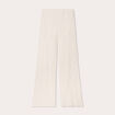 Pantalon large ajouré ecru femme