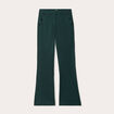 Pantalon bootcut &agrave; pont vert fonc&eacute; femme