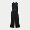 Combinaison large ceinture amovible noir femme