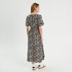 Robe longue évasée blanc femme