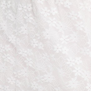 Jupe longue évasée dentelle blanc femme