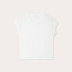 T-shirt détails ajourés ecru femme