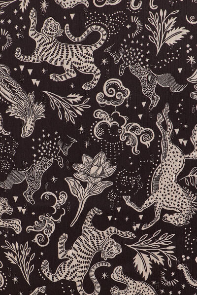 Robe évasée manches longues noir femme