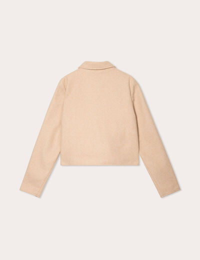 Veste zippée beige femme