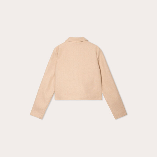 Veste zippée beige femme