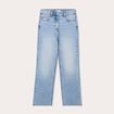 Jeans droit taille haute denim double stone femme