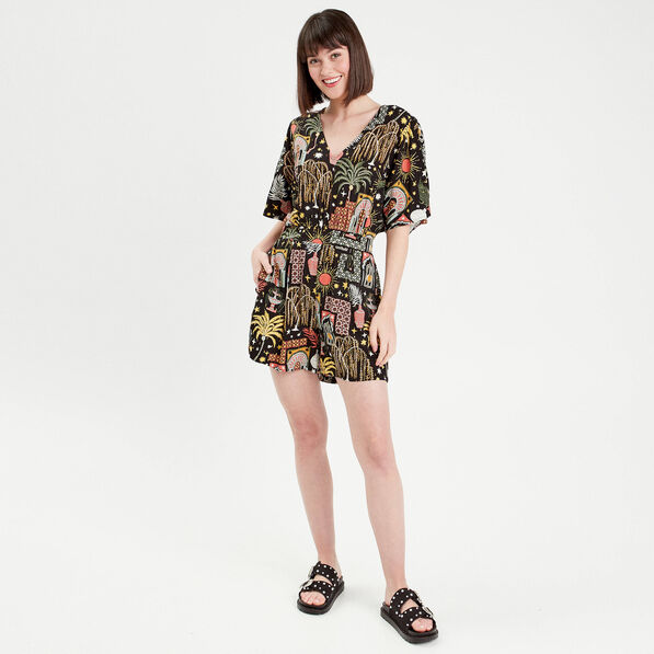 combishort fluide noir femme Combishort fluide noir femme