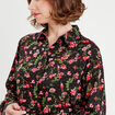 Chemise manches longues noir femme