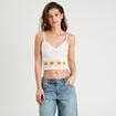 Débardeur tricot ecru femme