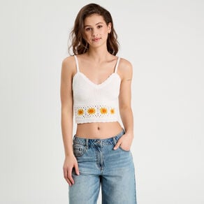 debardeur tricot ecru femme Débardeur tricot ecru femme