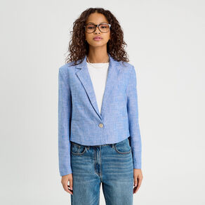 veste esprit blazer bleu gris femme Veste esprit blazer bleu gris femme
