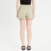 Short regular boutonné en jean vert pastel femme