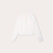 Veste ajustée col ouvert ecru femme