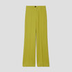 Pantalon city jambes larges vert kaki femme