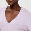 Pull duveteux parme femme