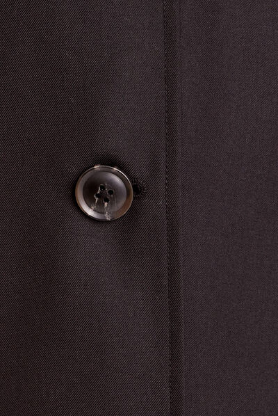 Trench long cintré ceinturé noir femme