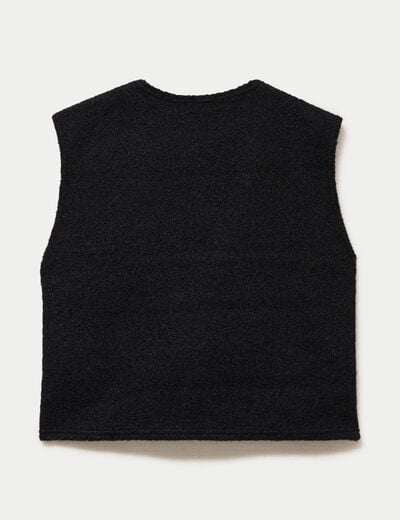 Gilet sans manches noir femme