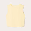 Débardeur cropped jaune clair femme