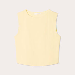 Débardeur cropped jaune clair femme