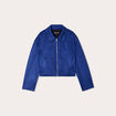 Veste zippée oversize bleu electrique femme