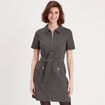 Robe droite zippée noir femme