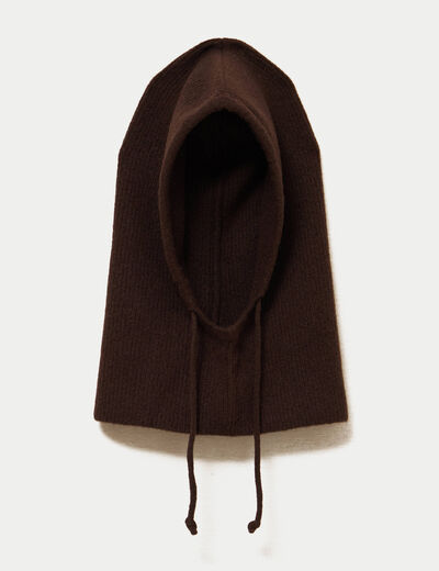 Cagoule marron fonc&eacute; femme
