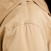Trench droit court &agrave; capuche amovible beige femme