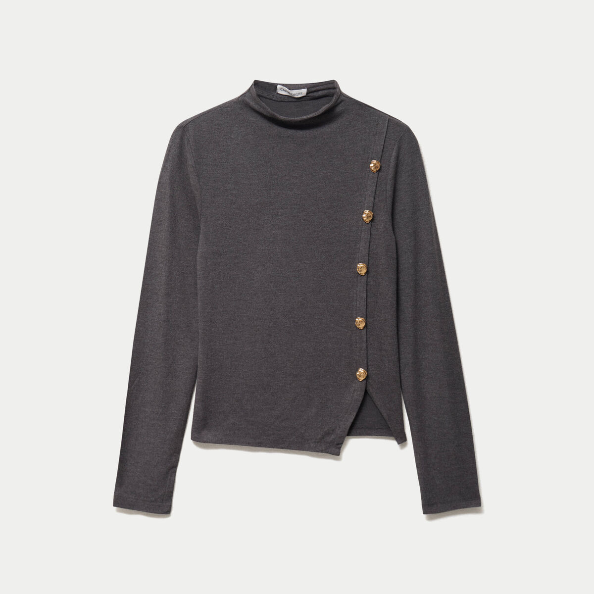 Doudou manches longues ajust&eacute; gris femme