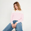 Pull manches longues rose fushia femme