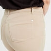 Jeans slim 5 poches taupe femme