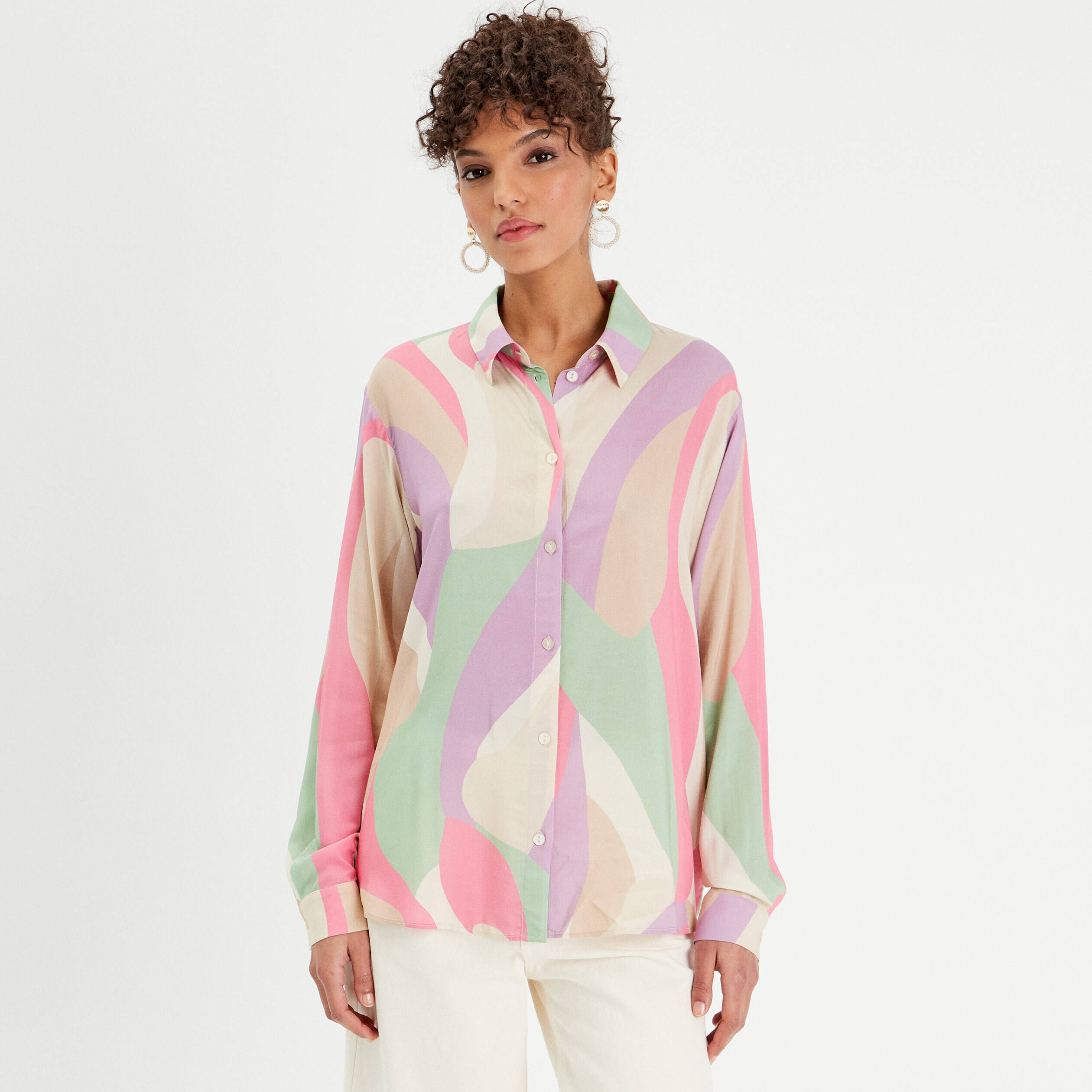 Chemisier femme rose poudré cheap