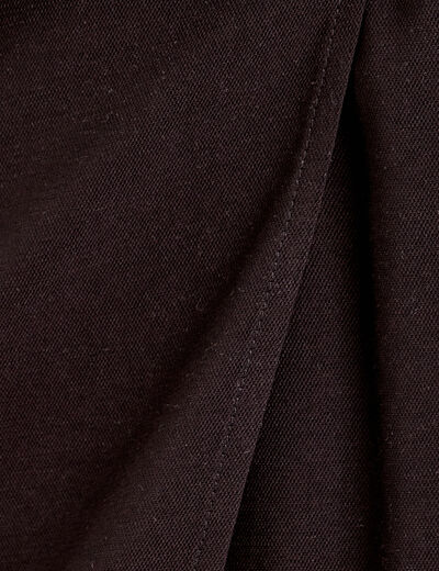 Jupe midi droite avec noeud noir femme