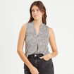 Blouse sans manches blanc femme