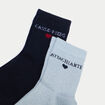 2 paires de chaussettes bleu marine femme