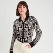 Chemise manches longues noir femme