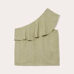 Blouse asymétrique vert pastel femme