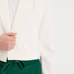 veste blazer courte ecru femme Veste blazer courte ecru femme