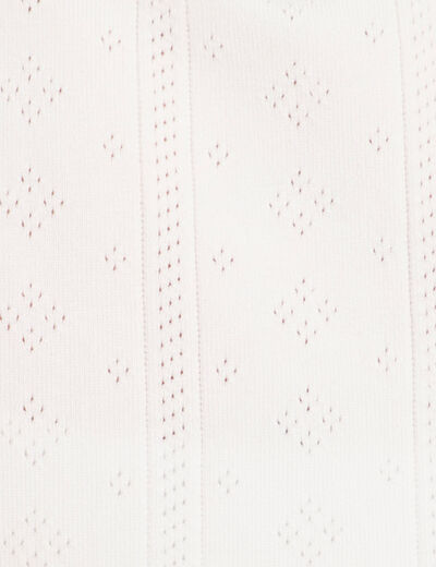 Gilet avec broderie anglaise blanc femme