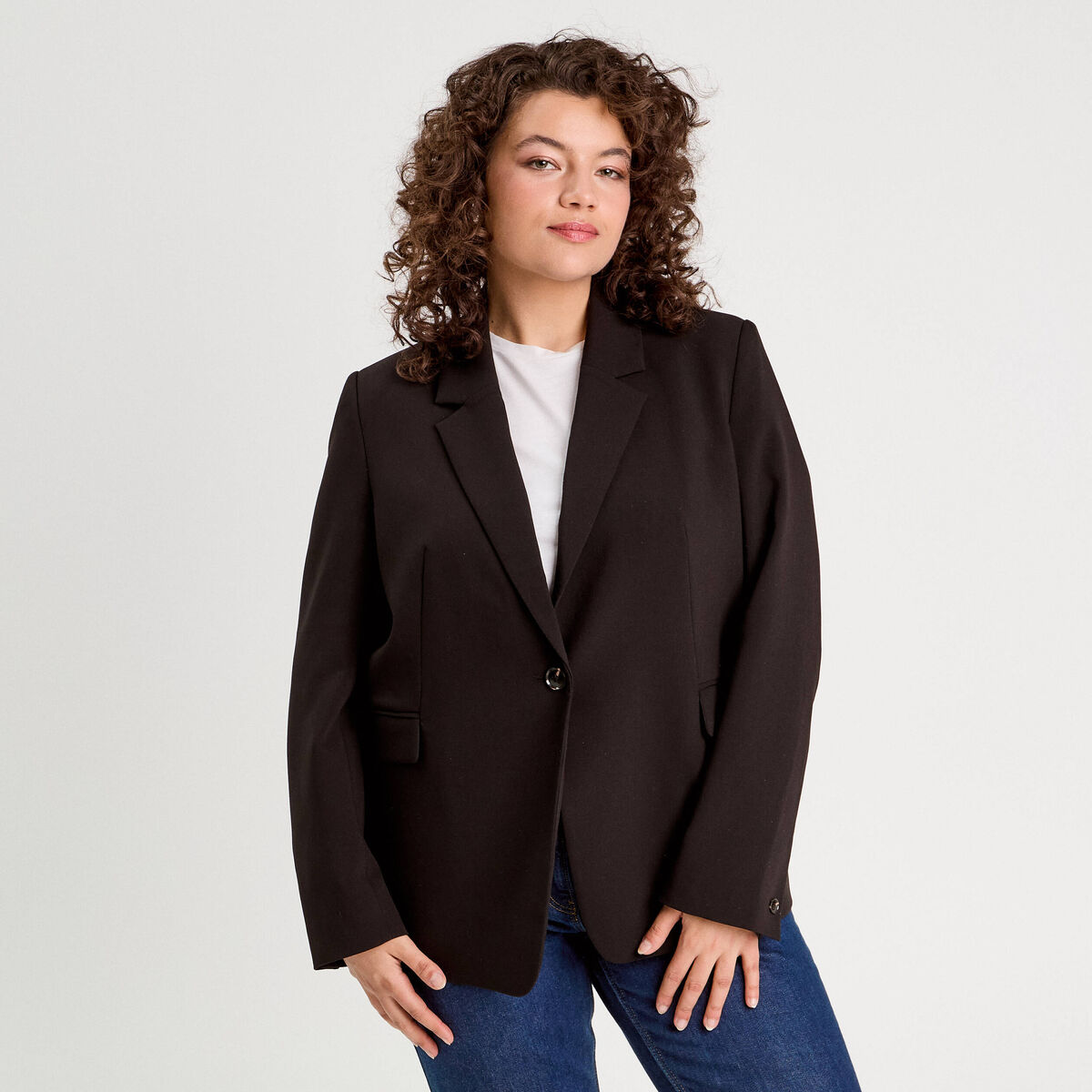 Veste esprit tailleur noir femme
