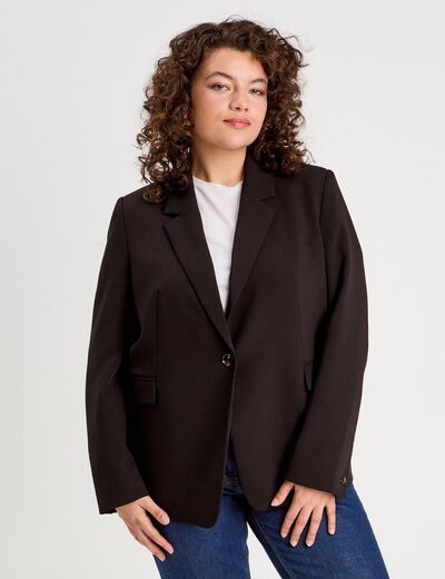 Veste esprit tailleur noir femme