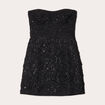 Robe cintrée bustier sequins noir femme