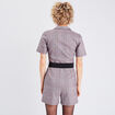 Combishort droite ceinturée blanc femme