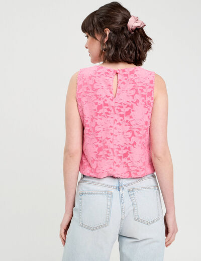 Top sans manches rose femme