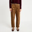 Pantalon barrel ceinture amovible taupe femme