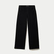 Jean wide leg taille basse strass noir femme